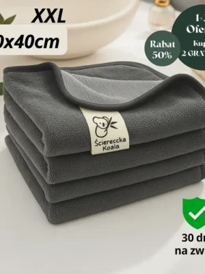 Ściereczka Koala XXL (60x40 cm) – Czysto bez smug, bez stresu + GRATIS 2 Szczotki Koala (Kopia)
